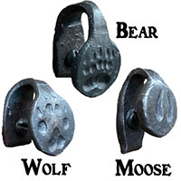 Alaska Forge Bear, Wolf, & Moose Track Knobs