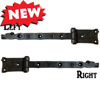 Alaska Forge Bear Head & Tracks Hinge Straps