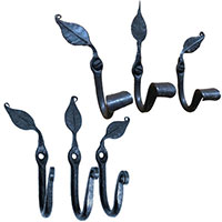 Alaska Forge Coat Hooks Leaf Style Large