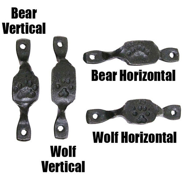 Alaska Forge Bear And Wolf Track Pulls