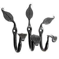 Alaska Forge Coat Hooks Leaf Style (Double Leaf)