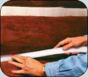 Grip Strip Backer Rod Installed in the Log Joints