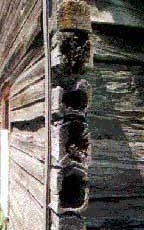 Log home restoration for rotten end logs
