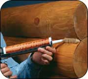 Conceal Textured Caulking for Swedish Cope logs