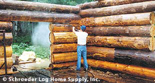 Power Washing Logs